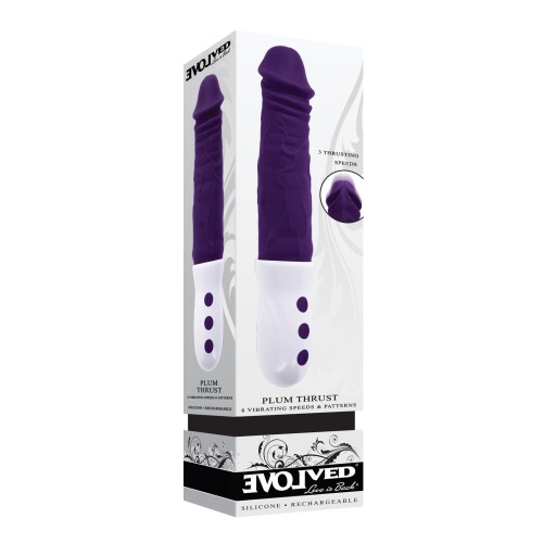 Evolved Plum Thrust Powerful Vibrator - Purple