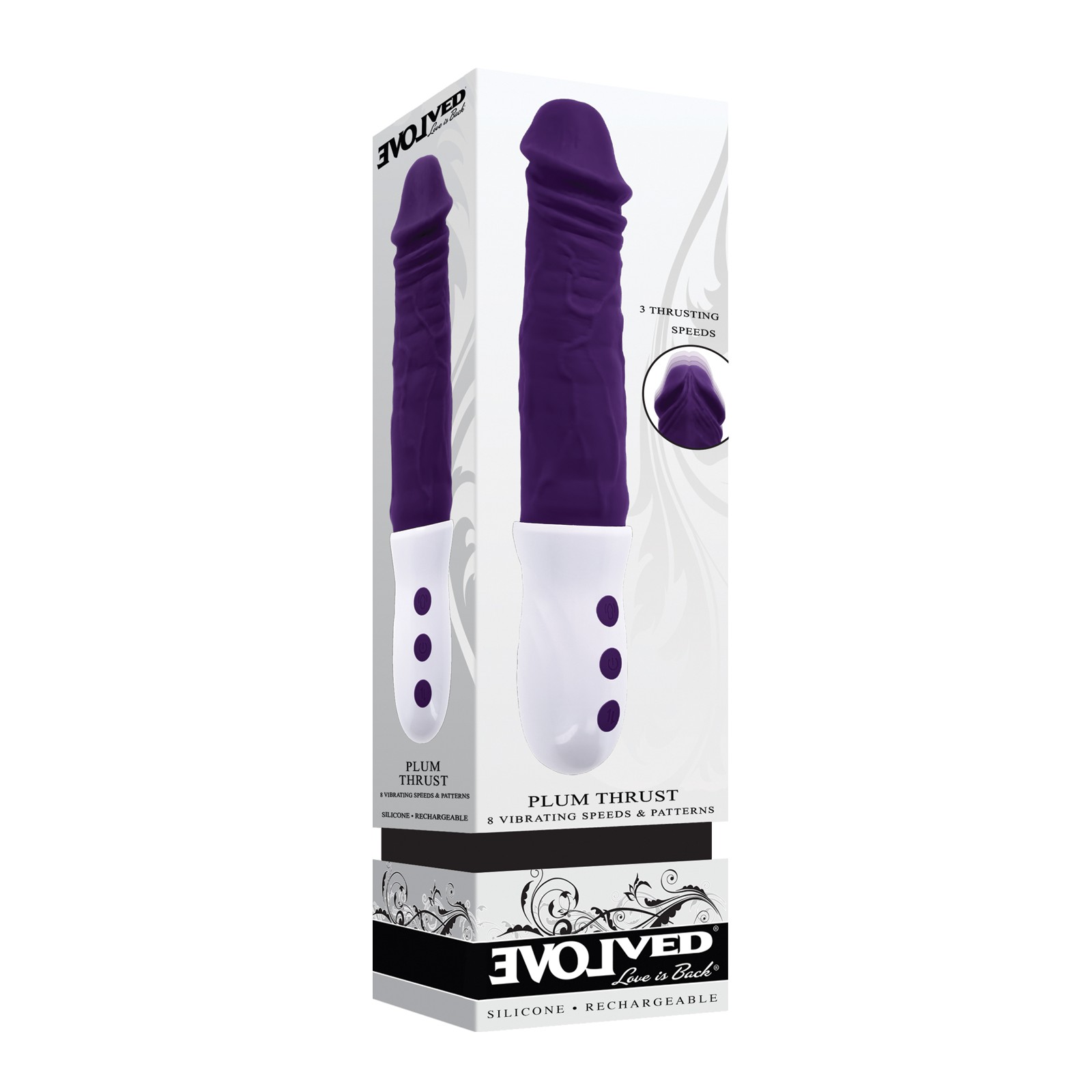 Evolved Plum Thrust Powerful Vibrator - Purple