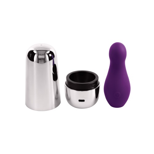 Playboy Jet Set Vibrator Acai Silver - Luxury Pleasure