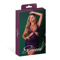 Conjunto Chemise de Cuero y Encaje para Noches Sensuales