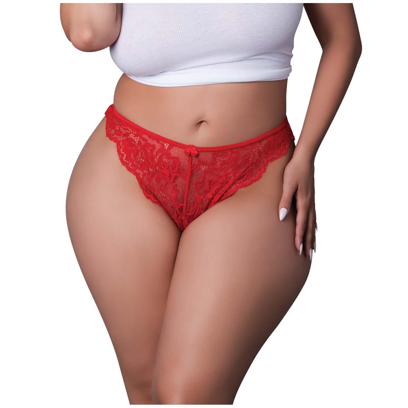 Red Sugar High Split Crotch Panty - Queen Size