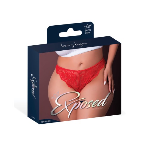 Red Sugar High Split Crotch Panty - Queen Size