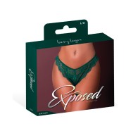 Evermore Split Crotch Panty - Emerald