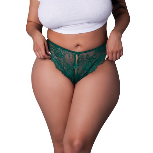 Evermore Split Crotch Panty - Emerald Queen