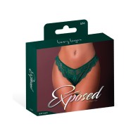 Evermore Split Crotch Panty - Emerald S/M