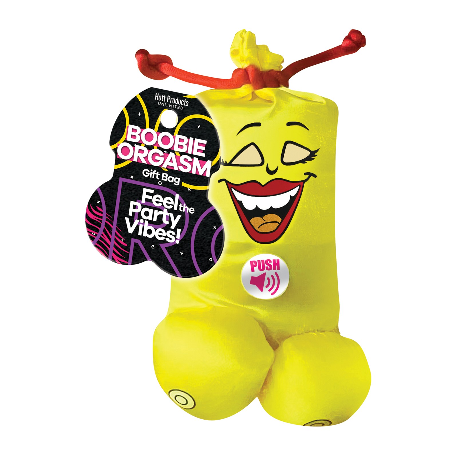 Boobie Orgasm Gift Bag - Yellow