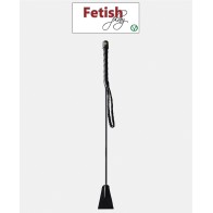 Rouge Fetish Vegan Leather Riding Crop Black