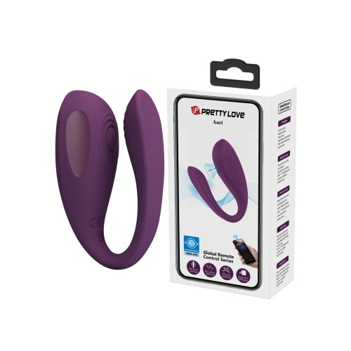 Vibrador Dual Aari Thumping de Pretty Love - Púrpura