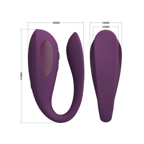 Vibrador Dual Aari Thumping de Pretty Love - Púrpura