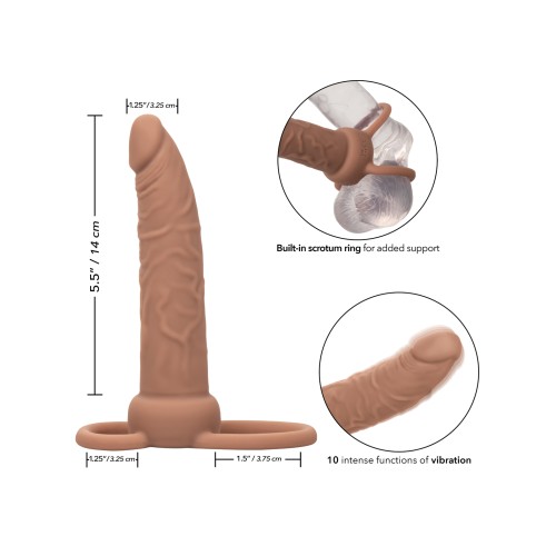 Performance Maxx Rechargeable Dual Vibrator - Brown