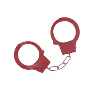 Red Classic Metal Handcuffs for Fun Play