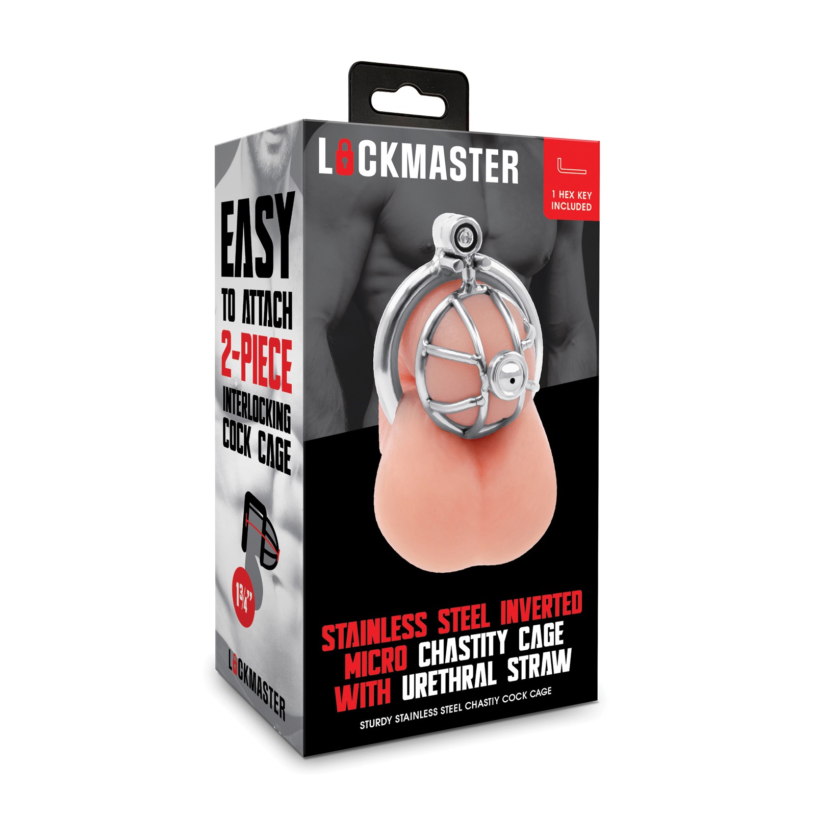 Lockmaster Stainless Steel Chastity Cage - Pure Control