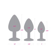 Gemsations 3 pc Silicone Butt Plug Training Set