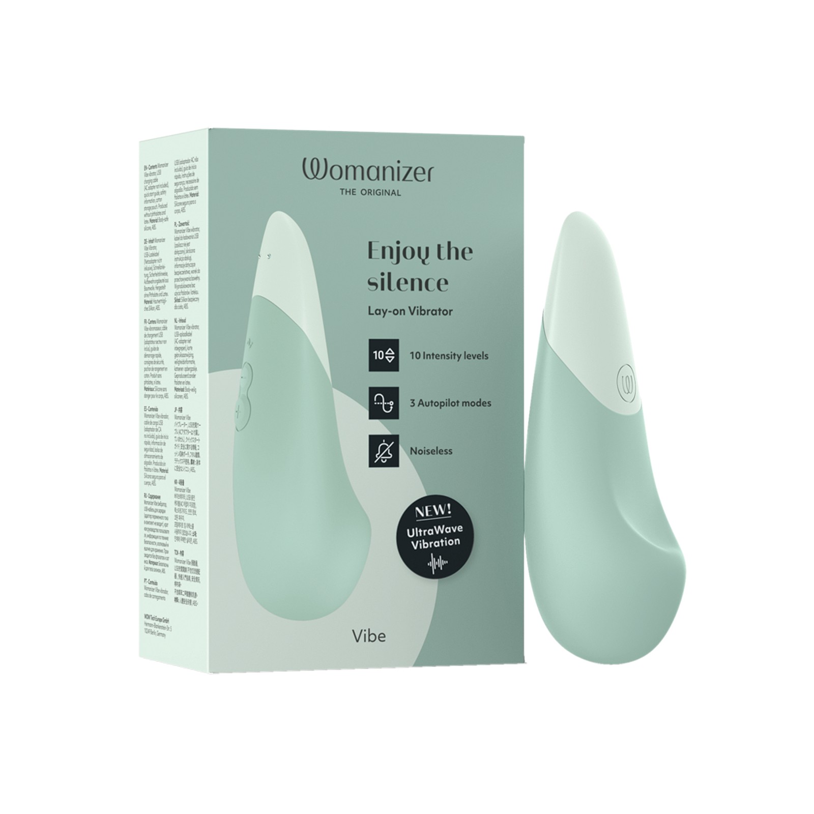 Womanizer Vibe Estimulador Silencioso en Salvia - Tecnología UltraWave