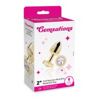 Gemsations 2 Inch Metal Butt Plug Gold