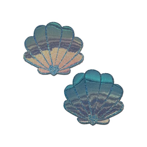 Pastease Mermaid Shells Seafoam Blue Pasties