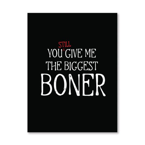 Biggest Boner Tonight Greeting Card - Funny Romance