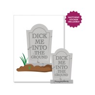 Halloween Dick Greeting Card with Sticker