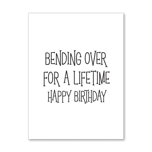 Halloween Bending Over Birthday Card Sticker