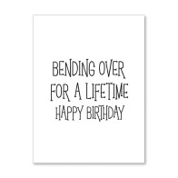 Halloween Bending Over Birthday Card Sticker