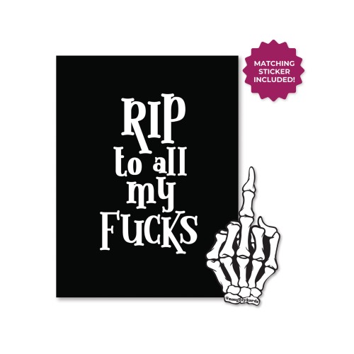 Halloween Rip Fucks Greeting Card & Sticker