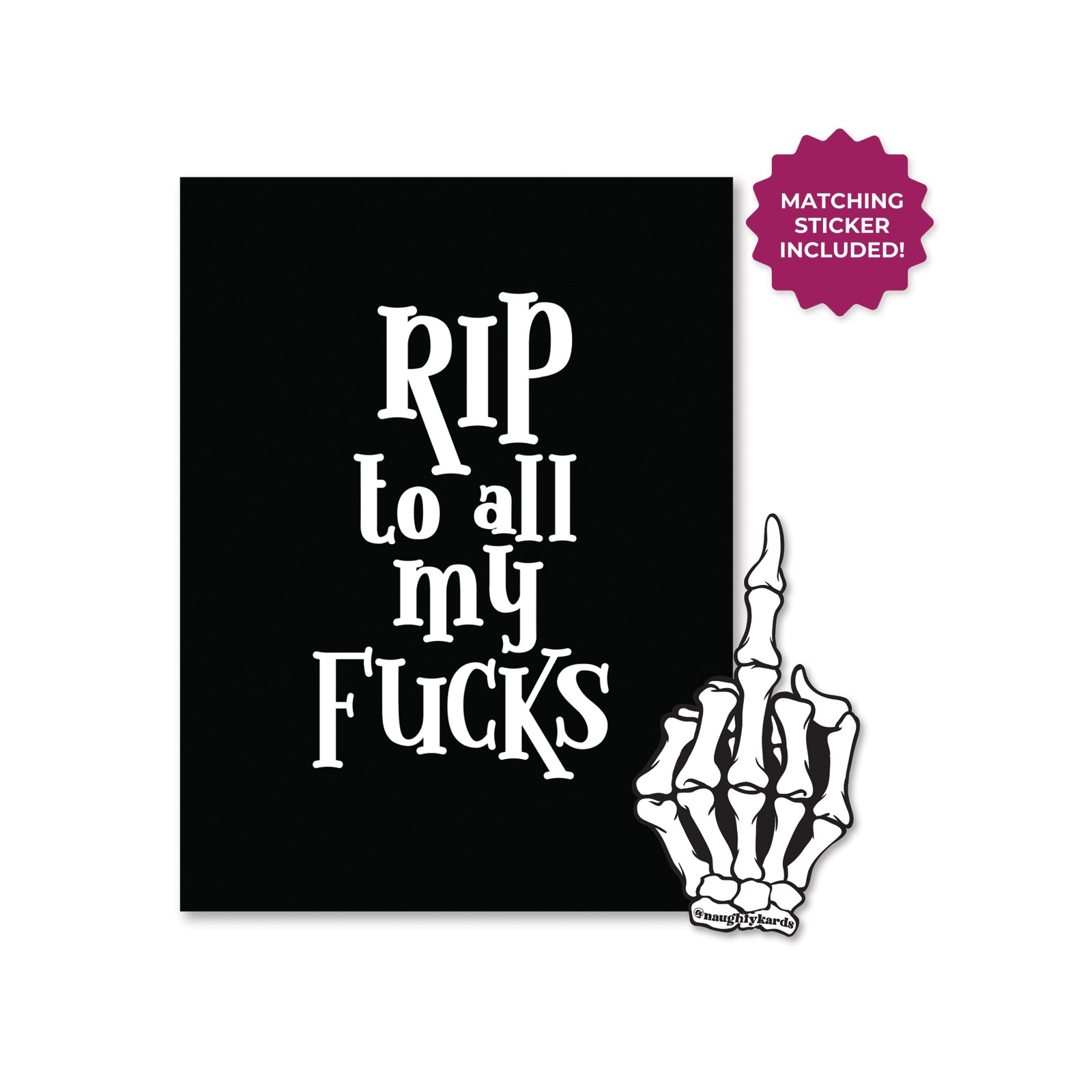 Halloween Rip Fucks Greeting Card & Sticker