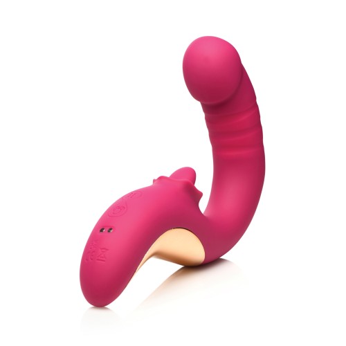 Lickgasm Tease & Please Licking & Thrusting Vibrator - Pink