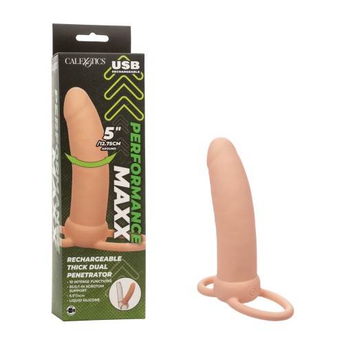 Performance Maxx Rechargeable Thick Dual Penetrator Ivory