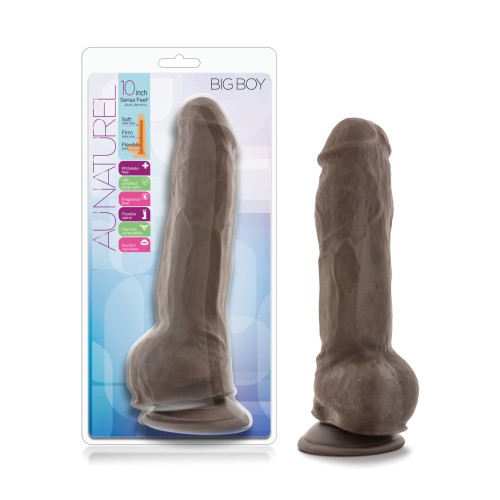 Blush Au Natural 10" Big Boy Realistic Dildo Chocolate