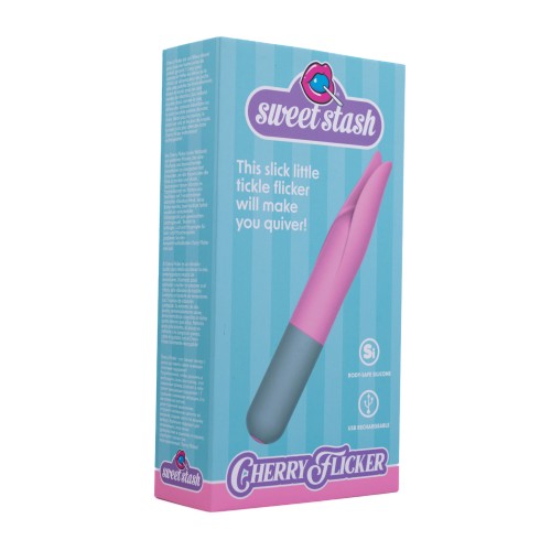 Tickler de Clítoris Cherry Flicker Rock Candy Rosa Gris