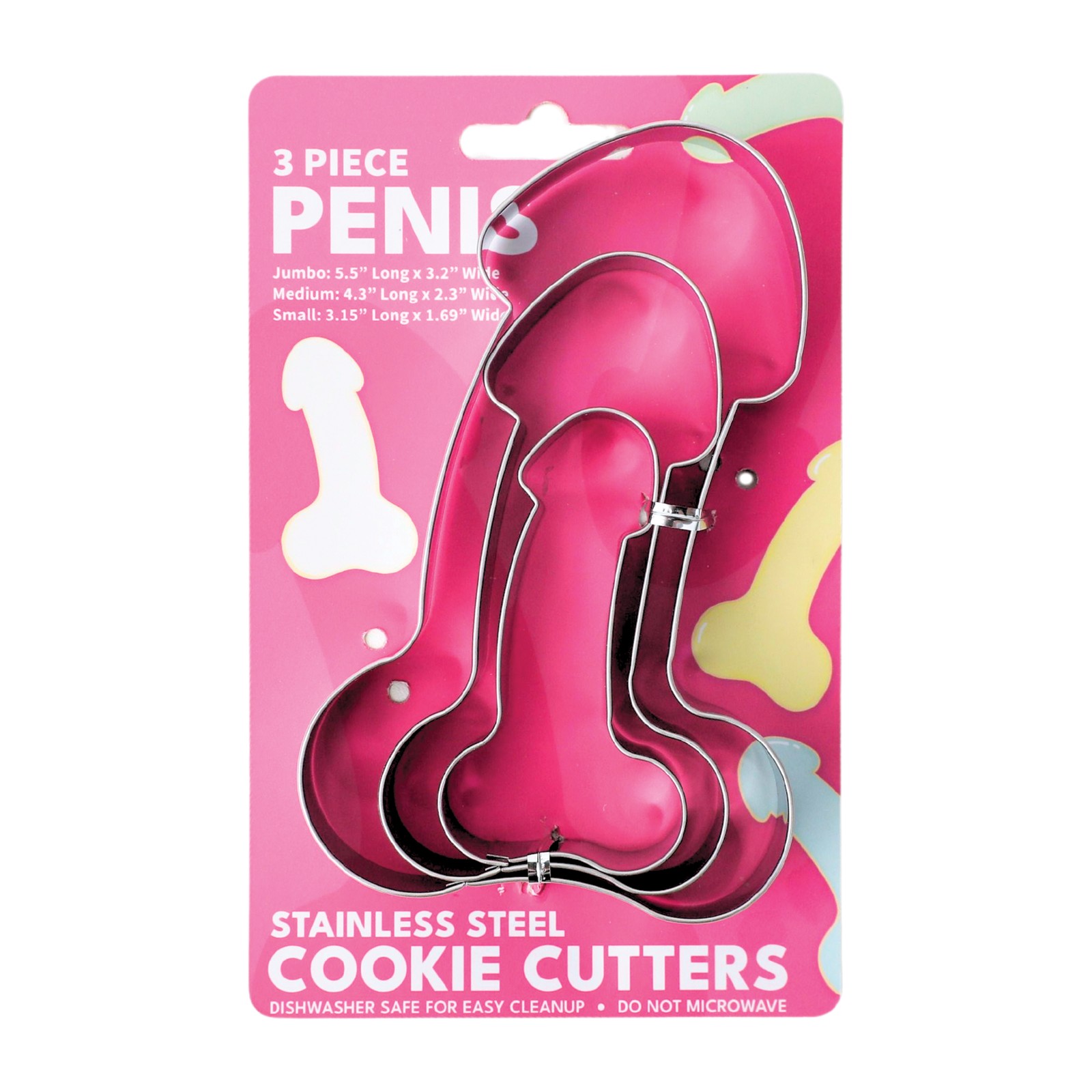 3 Piece Penis Cookie Cutter Set