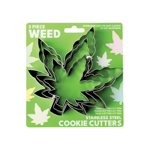 3 Piece Weed Cookie Cutter Set