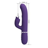 Vibrador Conejito Pretty Love Gigi 3 en 1 - Púrpura