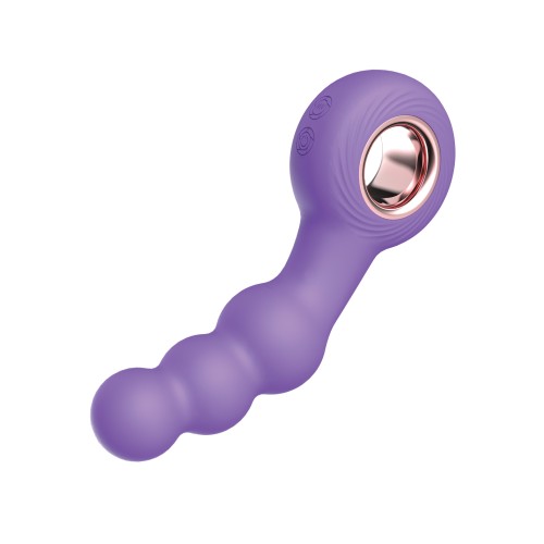 Vibrador con Anillo Bead Luv Inc. - Púrpura