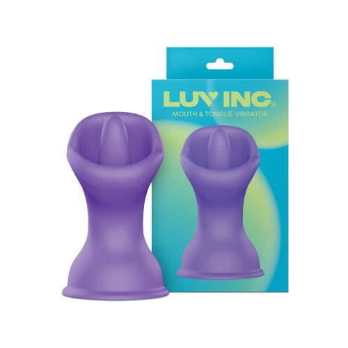 Luv Inc Mouth Tongue Suction Cup Vibrator Purple