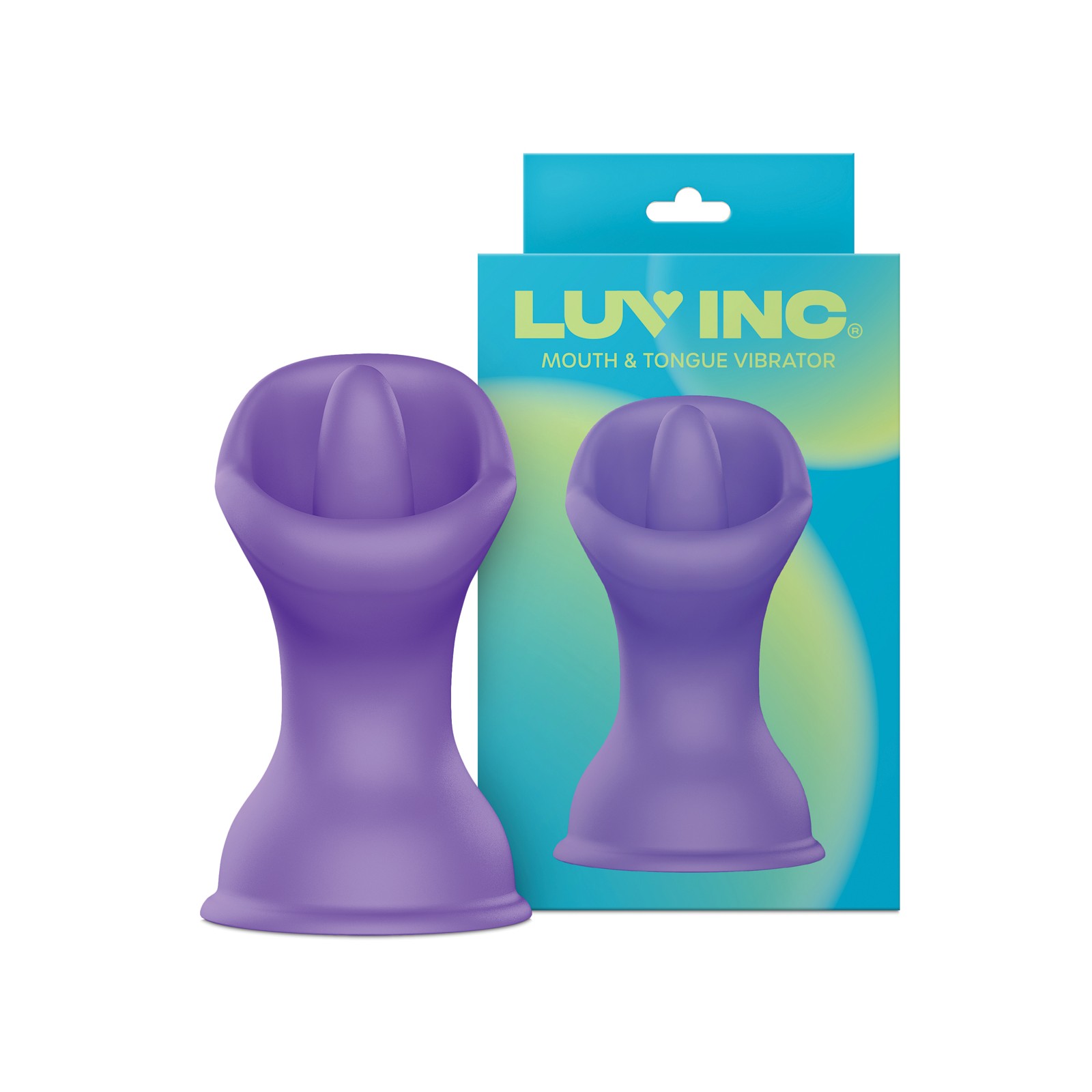 Luv Inc Mouth Tongue Suction Cup Vibrator Purple