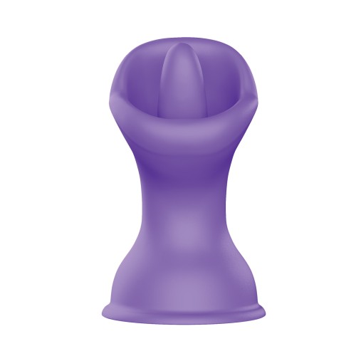 Luv Inc Mouth Tongue Suction Cup Vibrator Purple