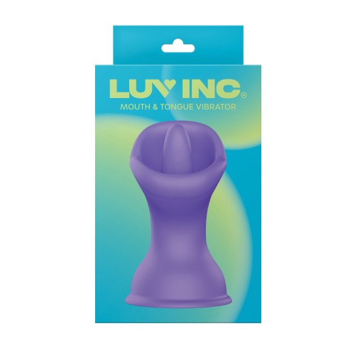 Luv Inc Mouth Tongue Suction Cup Vibrator Purple