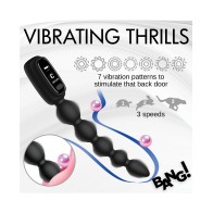 Bang Digital Silicone Anal Beads Black