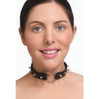 Collar con Corazón de Picos - Negro