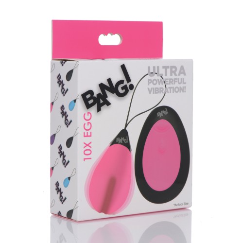 Bang! 10X Silicone Vibrating Egg - Pink