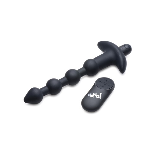 Bang 28X Vibrating Silicone Anal Beads Black