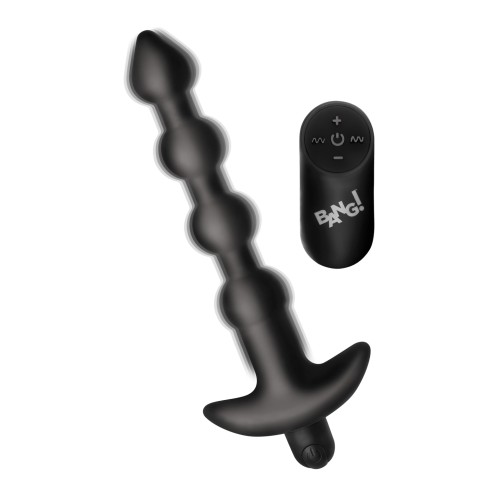 Bang 28X Vibrating Silicone Anal Beads Black