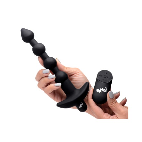 Bang 28X Vibrating Silicone Anal Beads Black