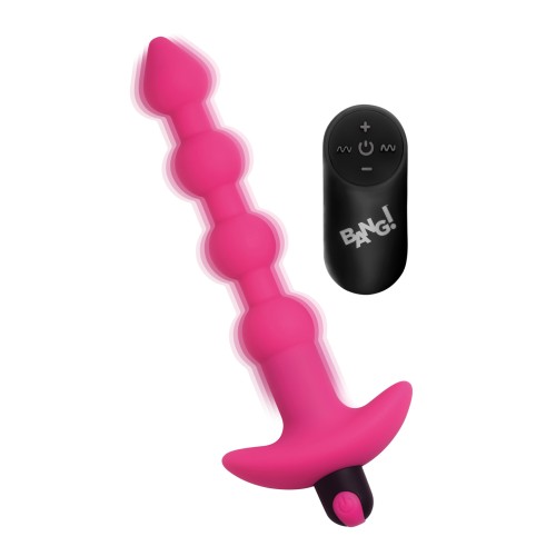 Bang! 28X Vibrating Silicone Anal Beads with Remote