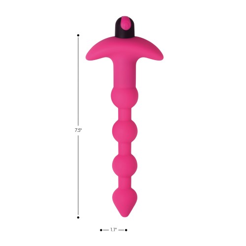 Bang! 28X Vibrating Silicone Anal Beads with Remote