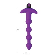 Bang 28X Vibrating Silicone Anal Beads Purple