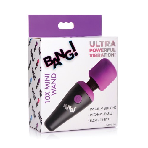 Bang! 10X Vibrating Mini Silicone Wand - Purple