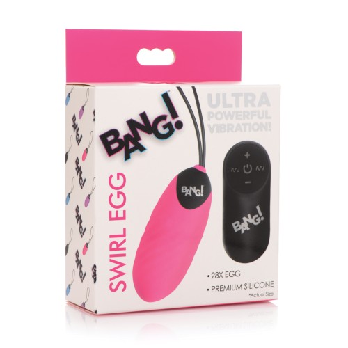 Bang! Swirl Silicone Egg - Remote Control Pleasure