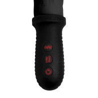 Master Series 8X Auto Pounder Vibrating & Thrusting Dildo with Handle - Black